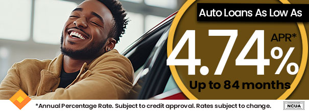 4.74 Auto Loan Banner Ad 4.74 Auto Loan Banner Ad